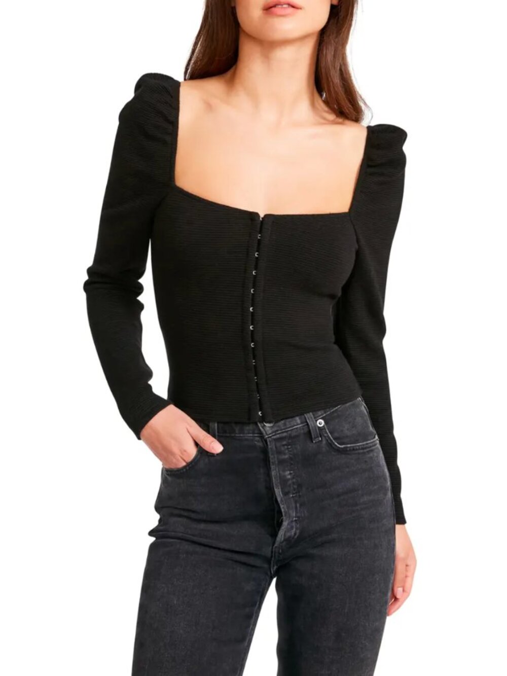 Steve Madden Black Going Out Top
